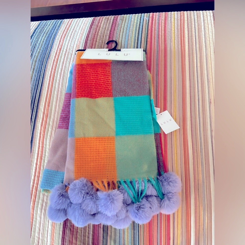 Multicolor Checkered Scarf / wrap
